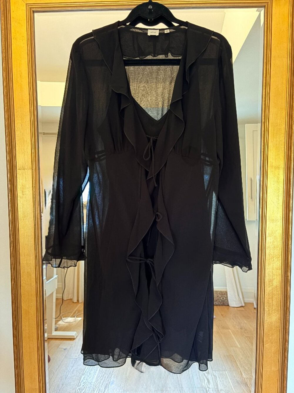 Wilfred tie front dress with slip dress